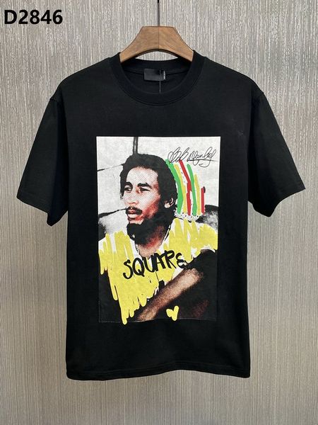 

23ss letter print men's t-shirts hip hop shorts cotton tee poloshirt shirt men d2 dsq icon gg designers men women d2 t shirts d2846, White;black
