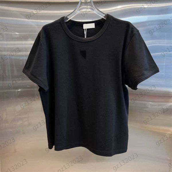 

luxury clothes t-shirt brand classic logo decorative short sleeve pullover t-shirts simple crewneck design fashion joker tees 2 colors t shi, White