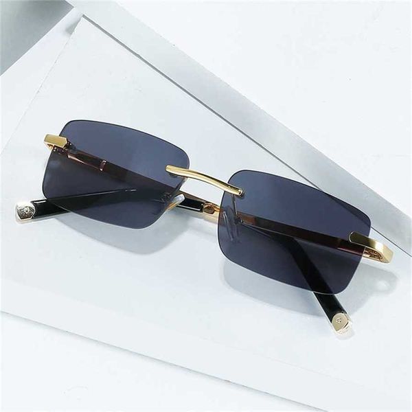 

sunglasses new sunglasses trendy card frameless sunglasses large box new sunglasses women's optical glasses framekajia 2023, White;black