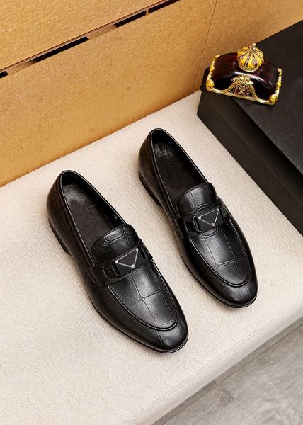 

2023 mens dress shoes handmade genuine leather designer oxfords male brand brogue wedding party business office formal shoes size 38-45, Black