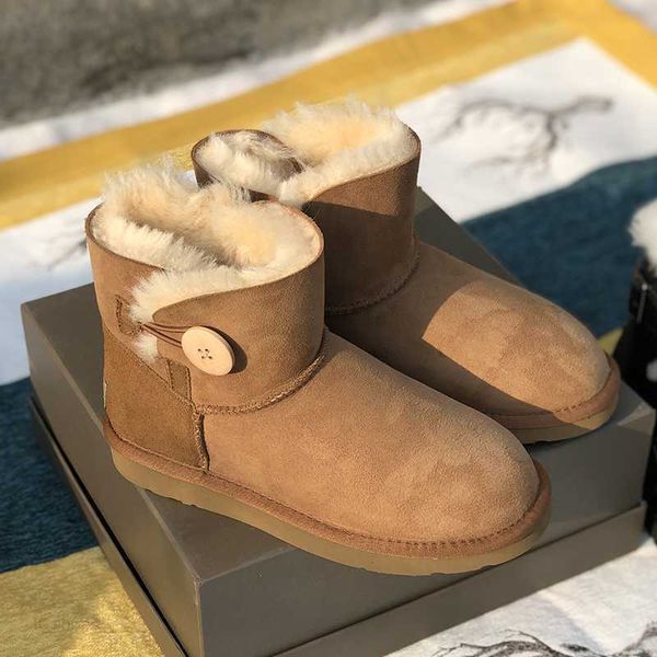 

australia australianwinter women's snow boots luxury designer boots sheepskin wool classic versatile short mini plush maroon black 5854