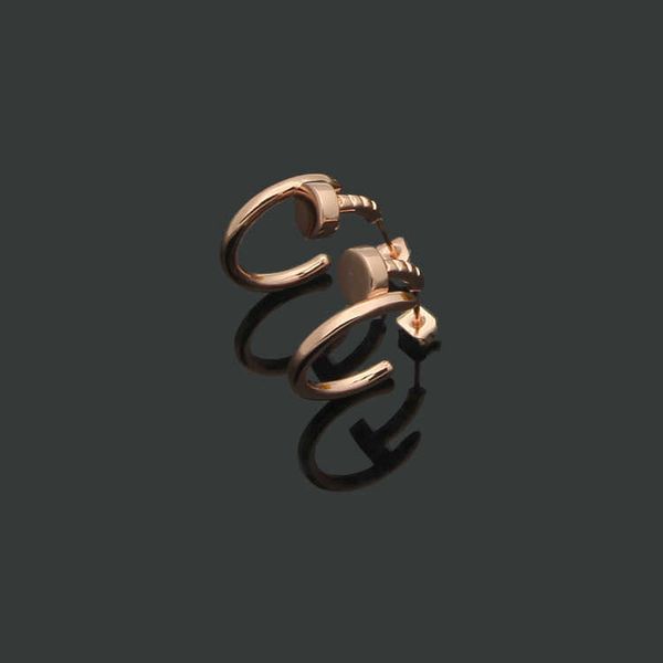 

earings asian gold jewelry smooth small nail non drill earrings women's, Golden