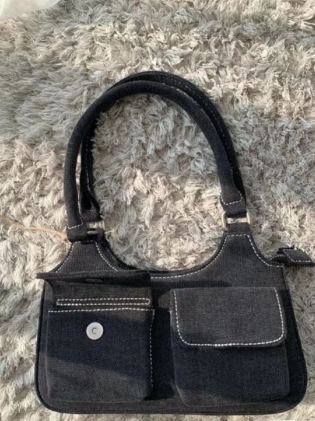 

waist bags women's fashion underarm spring floral square denim college style 230310