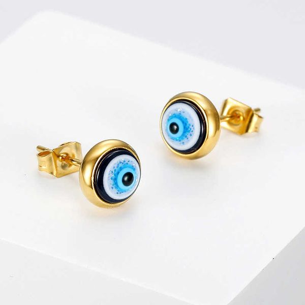 

earing fashion, individuality, creativity, devil's eyes, earrings, ladies' stainless steel versatile earrings, Golden