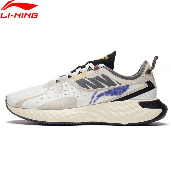 

li-ning men shield lifestyle shoes comfort lining cushion water shell sport walking shoes fitness sneakers agls067, Black