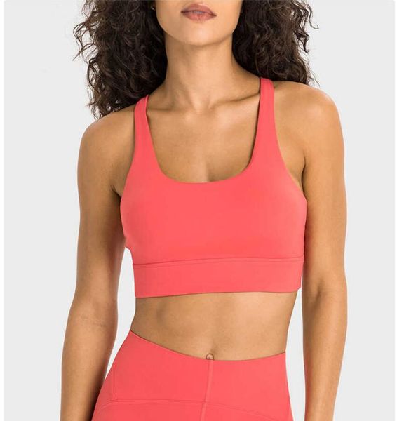 

lu-356 v-shaped back sports bra high-strength shock-proof sports bra for women, White