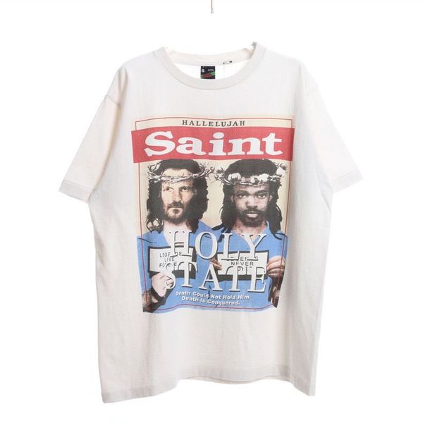 

mens t-shirts and womens t shirts joint portrait printing short-sleeved high street leisure tees, White;black