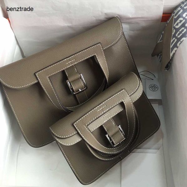 

h halza luxurys handbags hand togo layer cow leather horseshoe buckle fashion shoulder messenger briefcase female gjvc