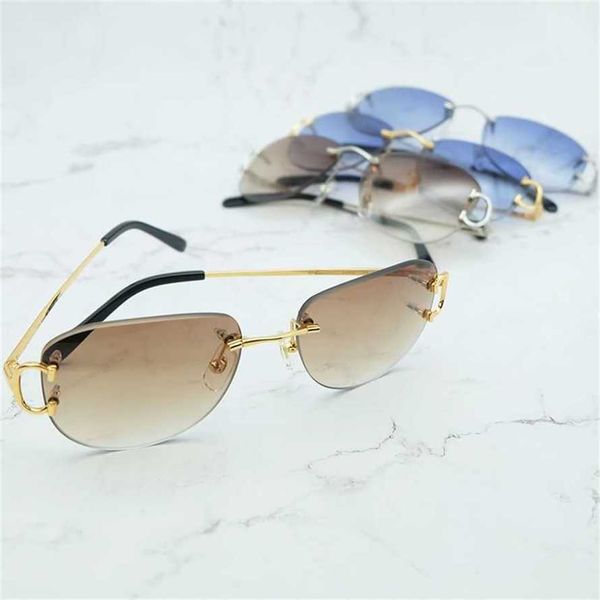 

sunglasses vintage sunglasses mens brand designer festival decoration fashionable carter glasses metal rimless oval shades for womenkajia 20, White;black
