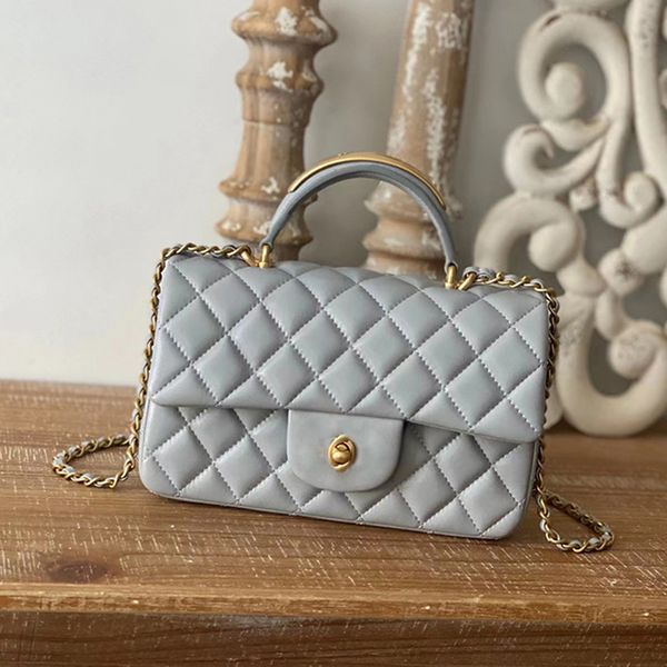 

1:1 quality designer fashion crossbody bag 20cm luxurious genuine leather flap bag with box mc133