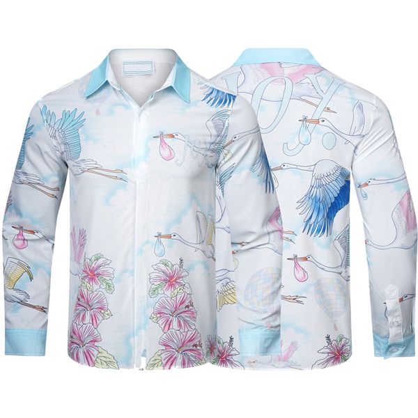 

luxury designer t shirts men's fashion casablanca letter v silk bowling tshirt casual shirts men slim fit short sleeve dress shirt size, White;black