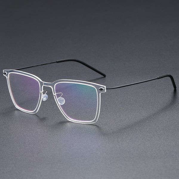

high-end pure titanium ultra light mens flight only 6g screw-liu haoran stylish myopic glasses fashion glasses, Silver