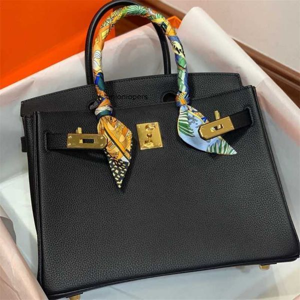 

birkins designers handbags designer h togo leather handmade honey wax thread bag calfskin litchi pattern handbag buckle women's large a