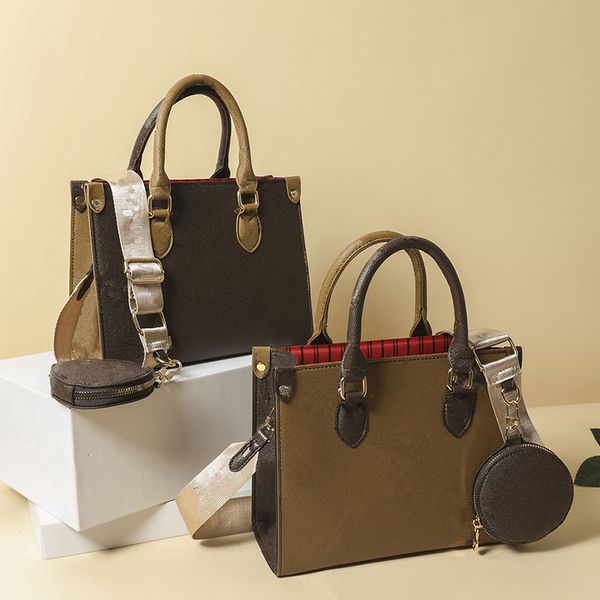 

luxury totes designer bag womens handbags ab double-sided onthego tote bag crossbody flower ladies casual genuine leather purse shoulder bag