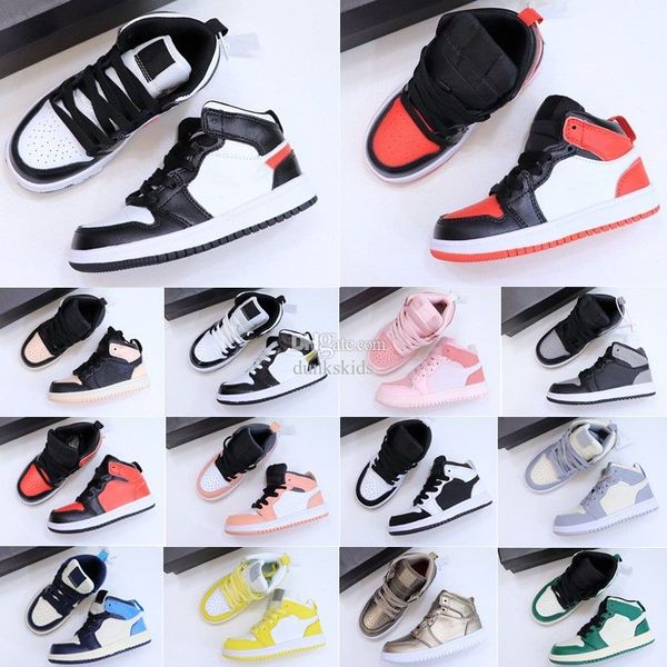 

athletic & kids shoes 1s boys jumpman 1 shoechildren black mid sneaker chicago designer scotts blue trainers baby kid youth toddler
