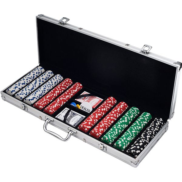 

500 dice style casino weight poker chip set e compass
