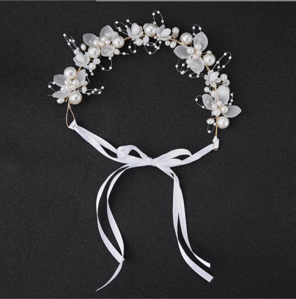 

girls' head pieces charming cute kids children veils to match flower girl dresses white pink princess garland headband for drop deli dh, White;red