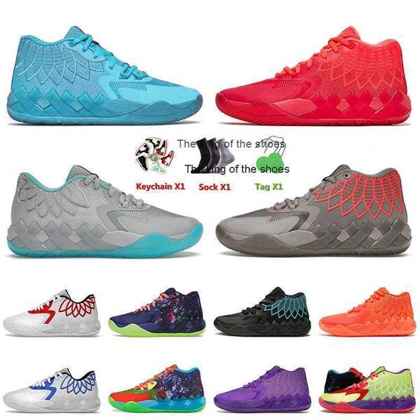 

2023lamelo shoes pums lamelo ball mb.01 basketball shoes for mens size 12 all blue rick and morty red ridge beige buzz city galaxy tennislam, Black