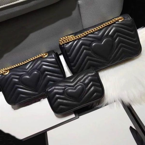 

genuine leather chain purse fashion chain shoulder bag cowhide handbag presbyopic card holder purse evening bag messenger women wh262b