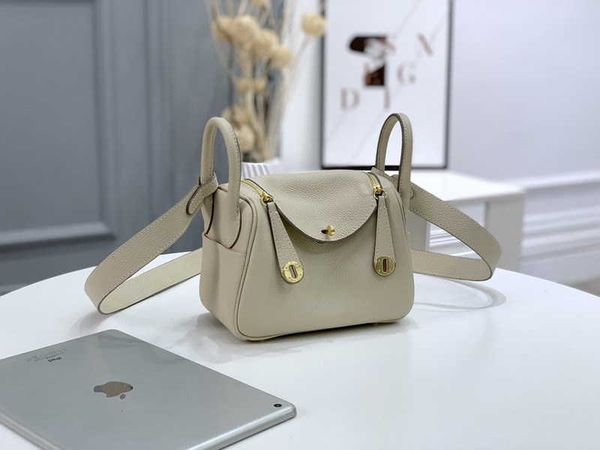

2023 brand bags original designer new h layer cow leather togo 19cm mini lindys bag messenger medicine women's 6 m012
