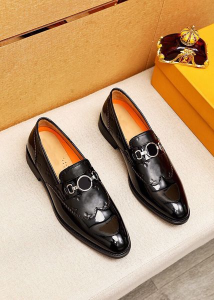 

2023 men genuine leather dress shoes formal business wedding elegant party oxfords male brand casual outdoor flats size 38-45, Black