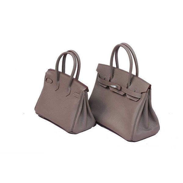 

h ermes brikis tote bags for women wholesale handheld women's bag new brand with lychee pattern with real logo