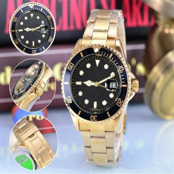 

relogio masculino mens watches luxury wist fashion black dial with calendar bracklet folding clasp master quartz men watch216l, Slivery;brown