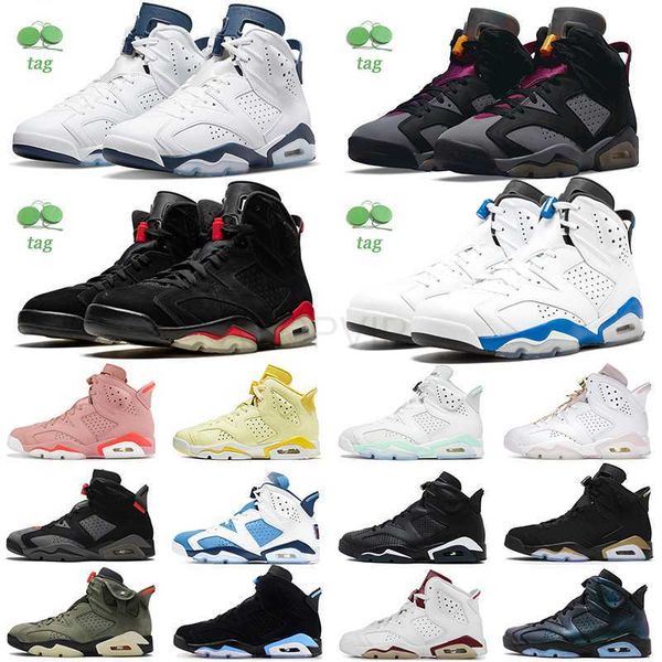 

designer shoesale bordeaux 6 6s jumpman men basketball shoes midnight navy unc mint foam gold hoops british khaki iron grey mens women, Black