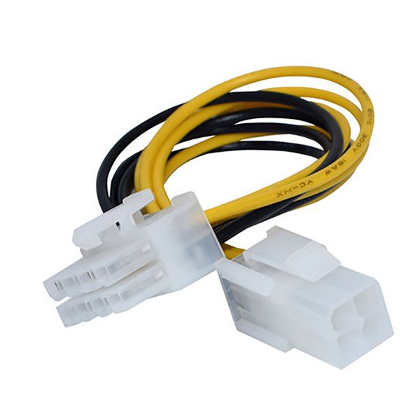 

4 pin to 8 pin 4p cpu power supply adapter converter atx cable male to female 19cm