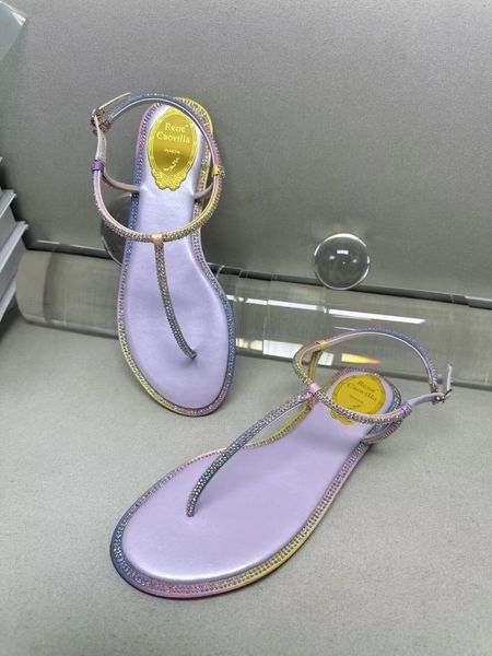 

summer brand renes cleo crystal sandals shoes nappa satin flip flop caovillas spiral wraps thong gladiator sandalias wedding,party,dress,eve, Black