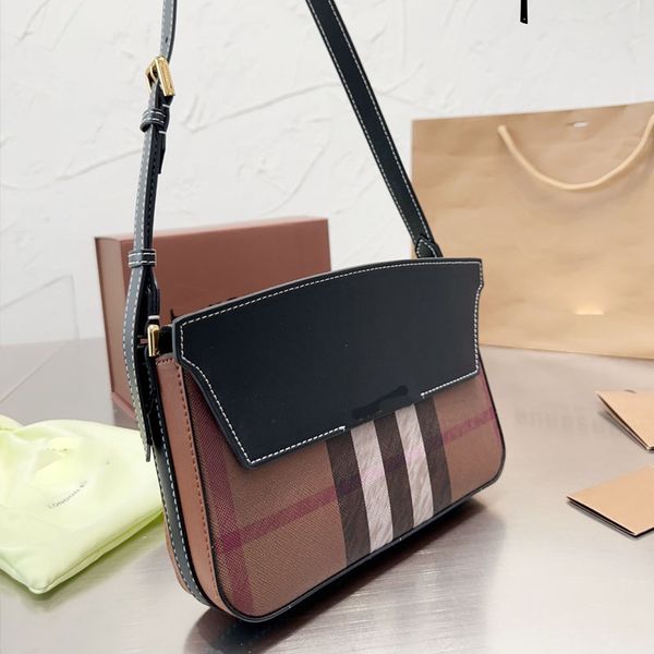 

check crossbody bag tartan patchwork messenger bags women canvas handbag purse durable linen shoulder handbags flap wallet high quality