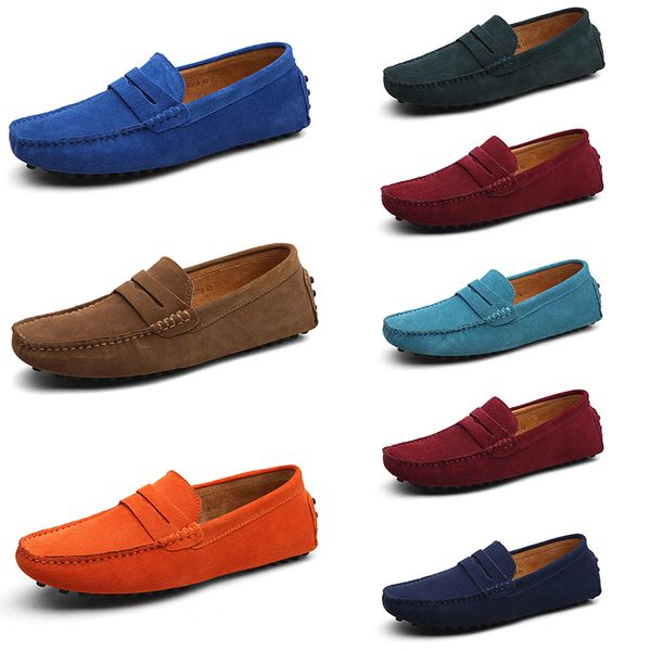 

men casual shoes solid color black breathable popular silvers taupe dlives brown blue oranges jogging walking lows soft multi leather mens s