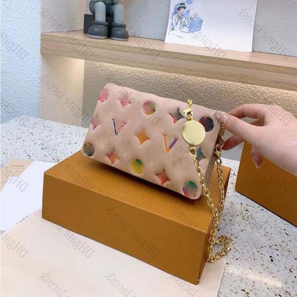 

totes multicolor embossed designer women shoulder bags chain mini crossbody bag genuine leather handbags purses wallet cla xxkk