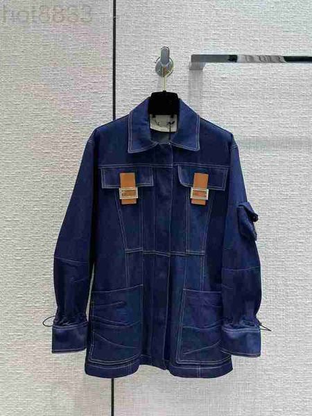 

women's jackets designer milan runway 2023 new spring lapel neck long sleeve panelled coats brand same style outerwear m7nv, Black;brown