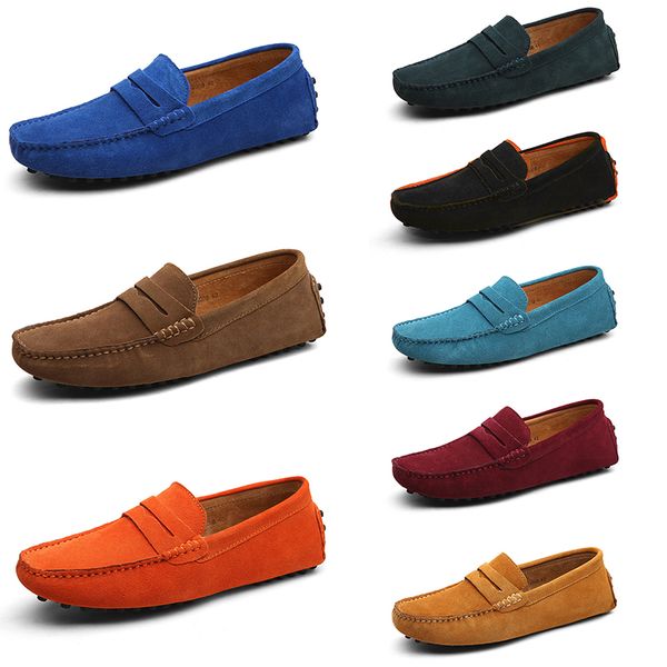 

men casual shoes solid color black breathable popular silvers taupe dlives brown blue orange jogging walking low soft multi leather mens sne
