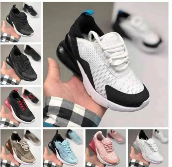 

2022 infant designer kids shoes maxes 27s running shoes jumpman boys and girls sneakers black air pink max 270 white daisy pack off outdoor