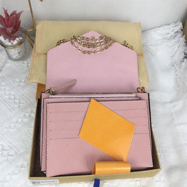 

2021 embossing with original box woman handbag shoulder messenger bags genuine leather purse printed flower wallets fashion design332n
