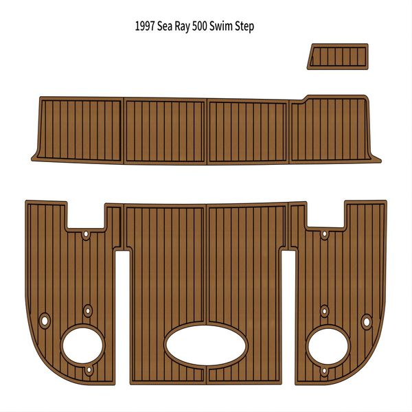 

1997 sea ray 500 swim platform pad boat eva foam faux teak deck floor mat