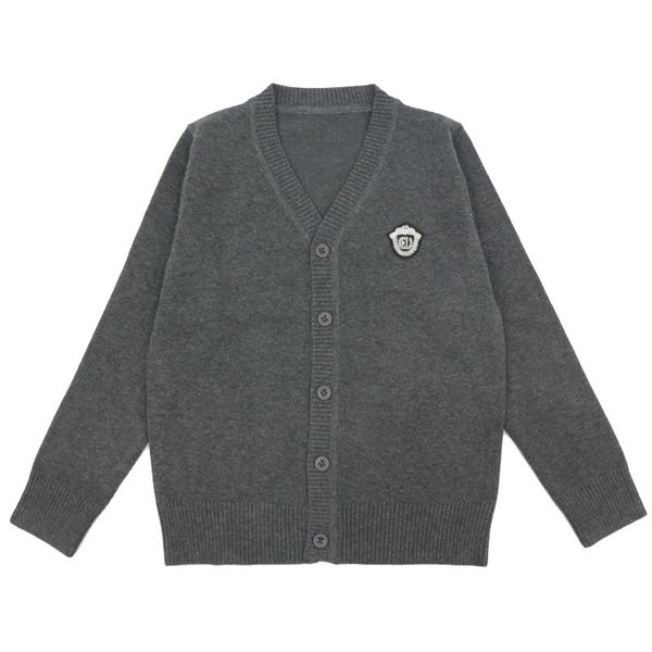 

cardigan school style boys girls spring fall outwear vneck teenager big kids sweater knitted wear children's clothes 230310, Blue