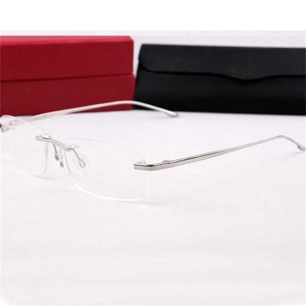 

sunglasses rimless mens transparent carter optical glasses frames vintage brand designer spectacles fill prescriptionkajia 2023, White;black