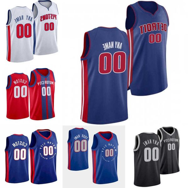 

75th custom mens womens detroit''pistons''24 jamorko pickett 13 kelly olynyk 17 rodney mcgruder 8 trey lyles basketball, Black;red
