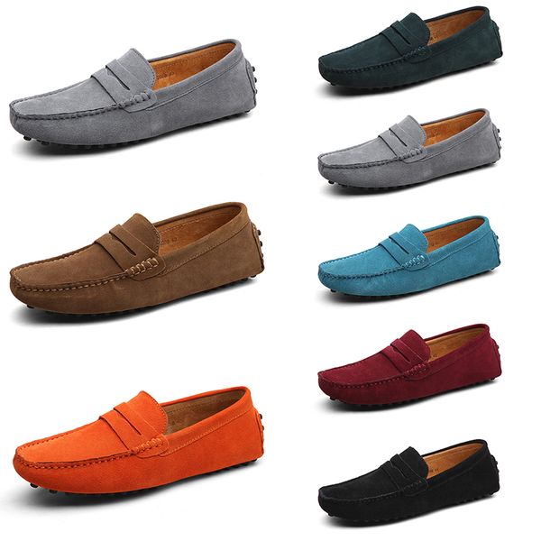 

men casual shoes solid color black breathable leisure silvers taupe dlives brown blue orange jogging walking lows soft multi leather mens sn