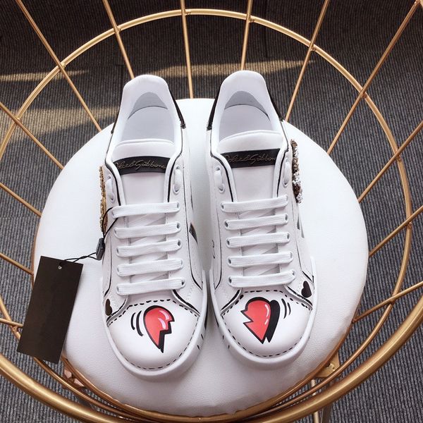 

round-headed lace-up casual shoes sneakers fashion flowers leather patchwork low-runway platform wedge shoes brand-name men's and women, Black
