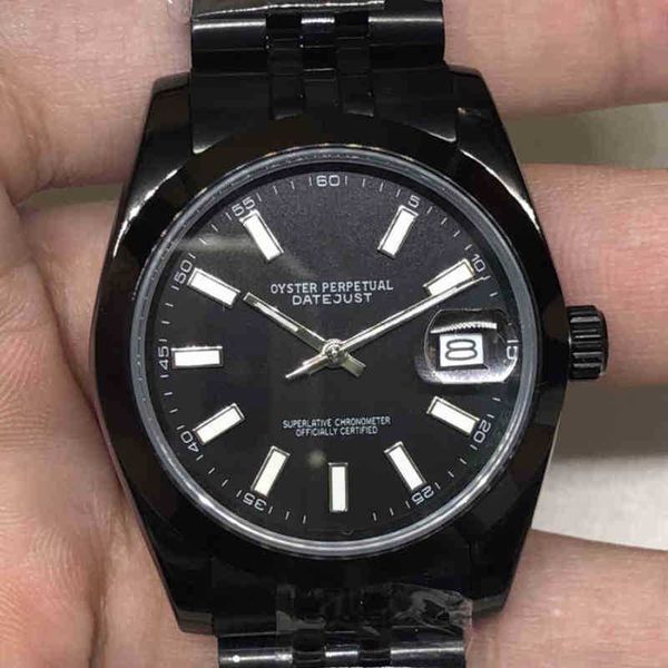 

luxury mens mechanical watch automatic log tooth black luminous table rz1697 brand wristwatch, Slivery;golden