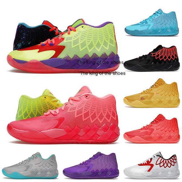 

2023lamelo shoes lamelo ball mens basketball shoes mb.01 galaxy rick and morty not from here red blast trainers rock ridge grey iridescentla, Black