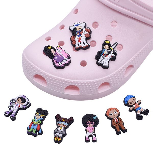 

anime charms wholesale childhood memories kids boys girls funny gift cartoon charms shoe accessories pvc decoration buckle soft rubber clog, Blue