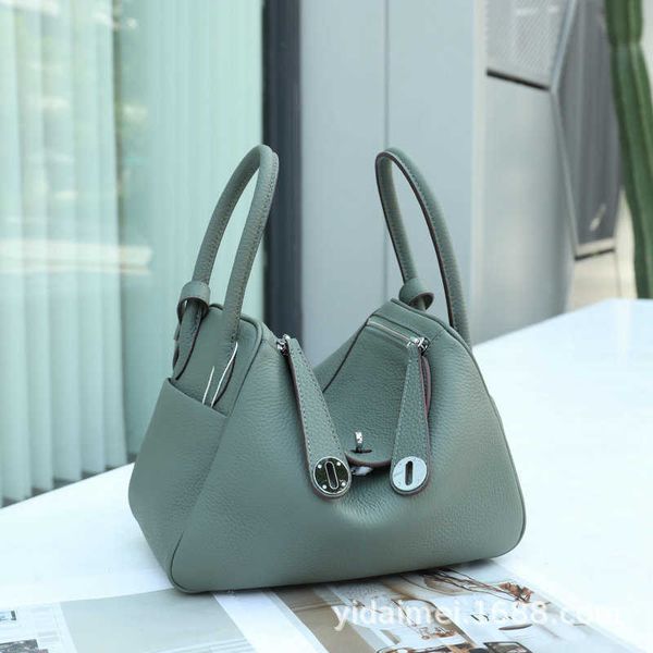 

2023 luxury bags original designer new layer cowhide lindys silver buckle leather women's bag bucket fashion portable 3 hcyd