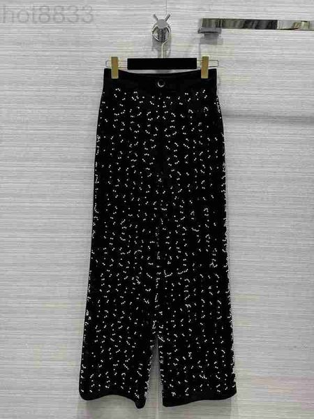 

women's pants & capris designer runway 2023 new spring summer wide leg fashion brand same style women' er8f, Black;white