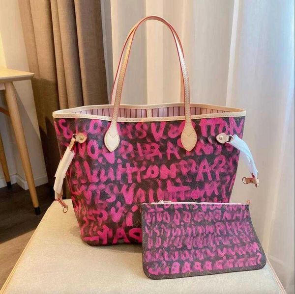 

luxury womens designer tote bag louiseits accessories graffiti designers handbags viutonits brand letters shoulder bag lady leather canvas t
