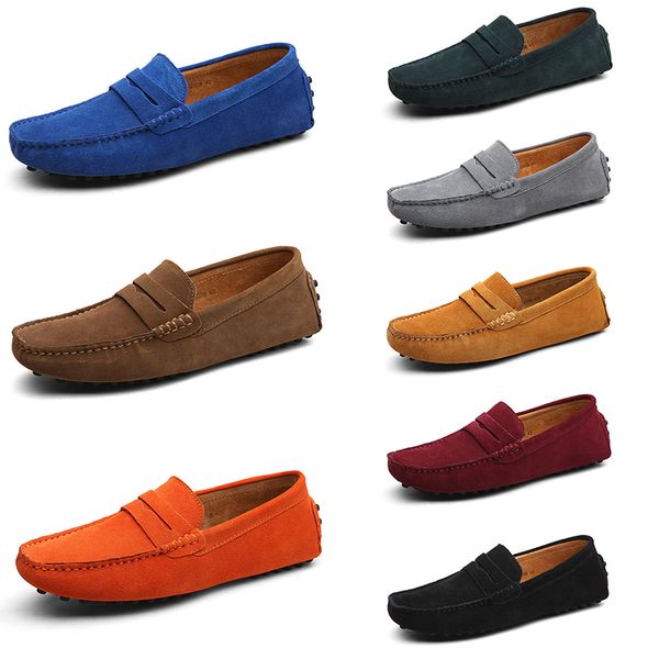 

men casual shoes solid color black breathable popular silvers taupe dlives brown red greys jogging walking low softs multi leather mens snea